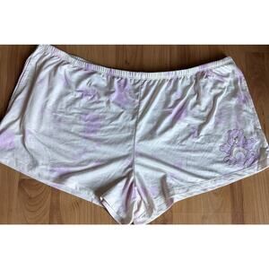 Care Bears Tie Dye Sleep Shorts Women’s Cheer Bear Rainbow Purple XL